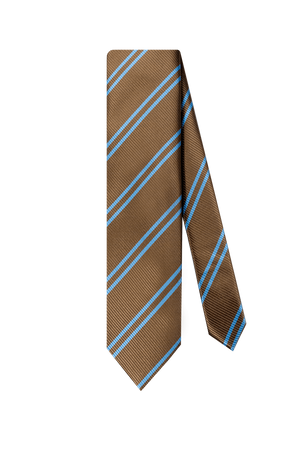 BROWN W/ LIGHT BLUE STRIPE
