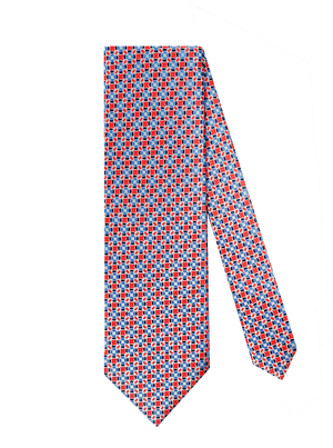 RED W/ BLUE-WHITE-BLACK PATTERN - Adam Lusso